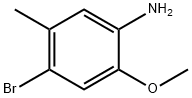 4-ブロモ-2-メトキシ-5-メチルアニリン 化学構造式