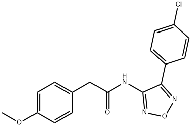 N-[4-(4-chlorophenyl)-1,2,5-oxadiazol-3-yl]-2-(4-methoxyphenyl)acetamide,874126-87-1,结构式
