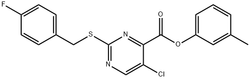 874137-51-6 m-tolyl 5-chloro-2-((4-fluorobenzyl)thio)pyrimidine-4-carboxylate