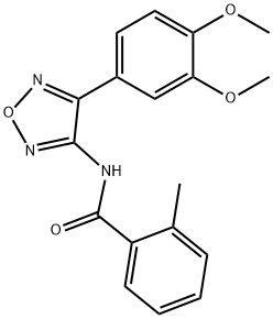 N-[4-(3,4-dimethoxyphenyl)-1,2,5-oxadiazol-3-yl]-2-methylbenzamide 结构式