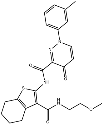N-(3-{[(2-methoxyethyl)amino]carbonyl}-4,5,6,7-tetrahydro-1-benzothien-2-yl)-1-(3-methylphenyl)-4-oxo-1,4-dihydro-3-pyridazinecarboxamide Structure
