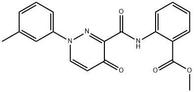methyl 2-({[1-(3-methylphenyl)-4-oxo-1,4-dihydro-3-pyridazinyl]carbonyl}amino)benzoate,874206-58-3,结构式