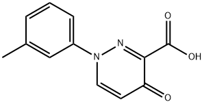 4-氧代-1-(间甲苯基)-1,4-二氢哒嗪-3-甲酸 结构式