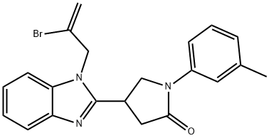 4-[1-(2-bromo-2-propenyl)-1H-benzimidazol-2-yl]-1-(3-methylphenyl)-2-pyrrolidinone Structure