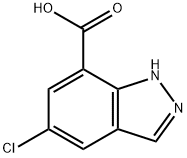 5-クロロ-1H-インダゾール-7-カルボン酸 化学構造式