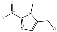 5-(chloromethyl)-1-methyl-2-nitro-1H-imidazole 化学構造式