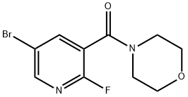 4-[(5-溴-2-氟-3-吡啶基)羰基]吗啉, 875781-64-9, 结构式