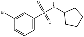 3-溴-N-环戊基苯磺酰胺, 876681-09-3, 结构式