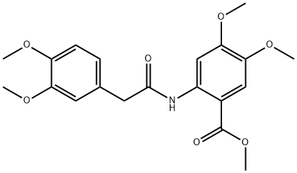 methyl 2-{[(3,4-dimethoxyphenyl)acetyl]amino}-4,5-dimethoxybenzoate 结构式