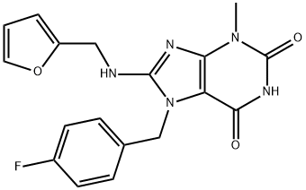 7-(4-fluorobenzyl)-8-[(furan-2-ylmethyl)amino]-3-methyl-3,7-dihydro-1H-purine-2,6-dione Structure