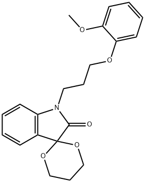 1'-[3-(2-methoxyphenoxy)propyl]-1',2'-dihydrospiro([1,3]dioxane-2,3'-indole)-2'-one Structure