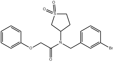 N-(3-bromobenzyl)-N-(1,1-dioxidotetrahydro-3-thienyl)-2-phenoxyacetamide,877787-04-7,结构式