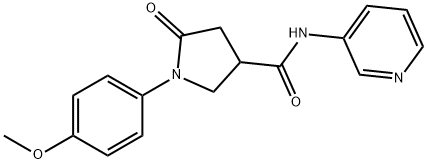 1-(4-methoxyphenyl)-5-oxo-N-(pyridin-3-yl)pyrrolidine-3-carboxamide,878426-44-9,结构式