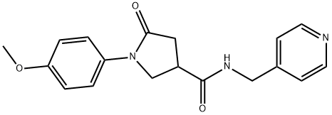 1-(4-methoxyphenyl)-5-oxo-N-(pyridin-4-ylmethyl)pyrrolidine-3-carboxamide Struktur