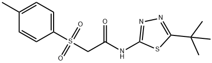 N-(5-tert-butyl-1,3,4-thiadiazol-2-yl)-2-[(4-methylphenyl)sulfonyl]acetamide Structure