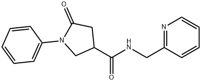 5-oxo-1-phenyl-N-(pyridin-2-ylmethyl)pyrrolidine-3-carboxamide|