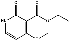 4-Methoxy-2-oxo-1,2-dihydro-pyridine-3-carboxylic acid ethyl ester Struktur