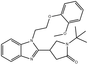 1-tert-butyl-4-{1-[2-(2-methoxyphenoxy)ethyl]-1H-benzimidazol-2-yl}-2-pyrrolidinone Structure