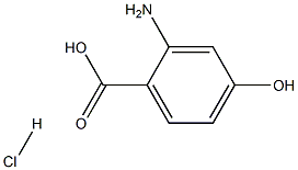 2-Amino-4-hydroxybenzoic acid hydrochloride 化学構造式