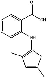 2-((3,5-Dimethylthiophen-2-yl)amino)benzoic acid Structure