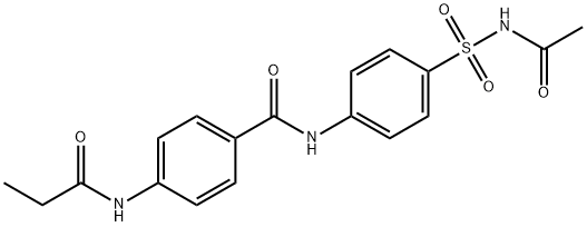 N-[4-(acetylsulfamoyl)phenyl]-4-(propanoylamino)benzamide|