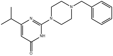 2-(4-benzyl-1-piperazinyl)-6-isopropyl-4(3H)-pyrimidinone,878977-70-9,结构式