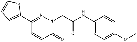 N-(4-methoxyphenyl)-2-[6-oxo-3-(thiophen-2-yl)pyridazin-1(6H)-yl]acetamide 结构式