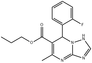 propyl 7-(2-fluorophenyl)-5-methyl-1,7-dihydro-[1,2,4]triazolo[1,5-a]pyrimidine-6-carboxylate Structure