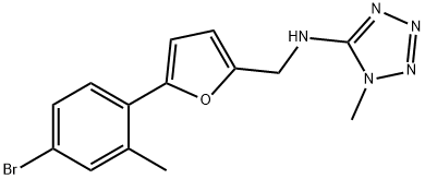 N-{[5-(4-bromo-2-methylphenyl)furan-2-yl]methyl}-1-methyl-1H-tetrazol-5-amine,879071-77-9,结构式