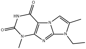 1-Ethyl-2,7-dimethyl-1H,7H-1,3a,5,7,8-pentaaza-cyclopenta[a]indene-4,6-dione,879442-23-6,结构式
