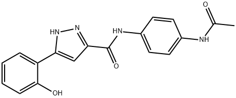 N-[4-(acetylamino)phenyl]-5-(2-hydroxyphenyl)-1H-pyrazole-3-carboxamide Structure