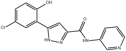 3-(5-chloro-2-hydroxyphenyl)-N-(3-pyridinyl)-1H-pyrazole-5-carboxamide Structure