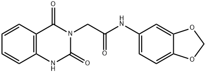 N-(1,3-benzodioxol-5-yl)-2-(2-hydroxy-4-oxoquinazolin-3(4H)-yl)acetamide Struktur