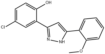 4-chloro-2-[5-(2-methoxyphenyl)-1H-pyrazol-3-yl]phenol Struktur
