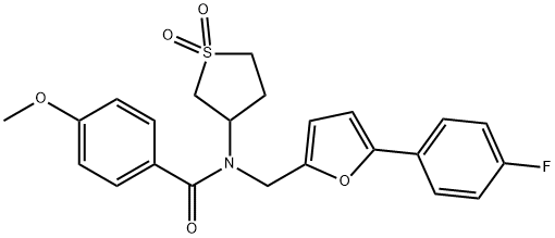 N-(1,1-dioxidotetrahydro-3-thienyl)-N-{[5-(4-fluorophenyl)-2-furyl]methyl}-4-methoxybenzamide,879570-33-9,结构式