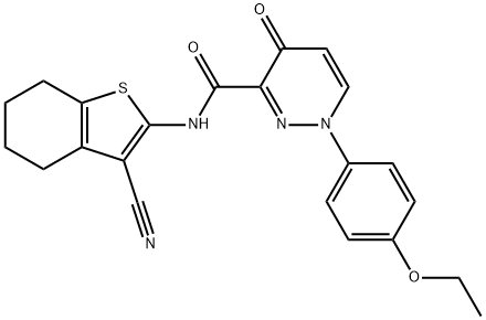 N-(3-cyano-4,5,6,7-tetrahydro-1-benzothien-2-yl)-1-(4-ethoxyphenyl)-4-oxo-1,4-dihydro-3-pyridazinecarboxamide Structure