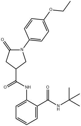 N-[2-(tert-butylcarbamoyl)phenyl]-1-(4-ethoxyphenyl)-5-oxopyrrolidine-3-carboxamide Structure