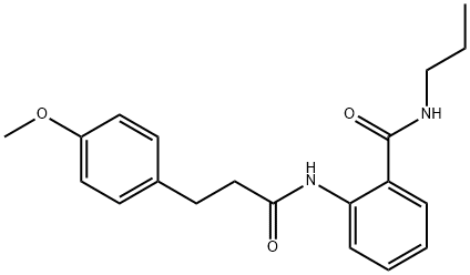 2-{[3-(4-methoxyphenyl)propanoyl]amino}-N-propylbenzamide 化学構造式