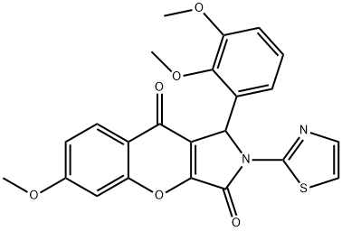 879597-89-4 1-(2,3-dimethoxyphenyl)-6-methoxy-2-(1,3-thiazol-2-yl)-1,2-dihydrochromeno[2,3-c]pyrrole-3,9-dione