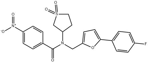 N-(1,1-dioxidotetrahydro-3-thienyl)-N-{[5-(4-fluorophenyl)-2-furyl]methyl}-4-nitrobenzamide Struktur