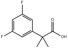 2-(3,5-二氟苯基)-2-甲基丙酸, 879904-44-6, 结构式