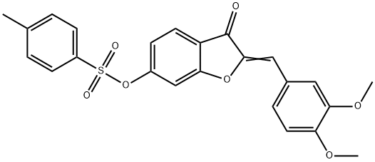 (2Z)-2-(3,4-dimethoxybenzylidene)-3-oxo-2,3-dihydro-1-benzofuran-6-yl 4-methylbenzenesulfonate Structure