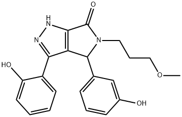 3-(2-hydroxyphenyl)-4-(3-hydroxyphenyl)-5-(3-methoxypropyl)-4,5-dihydropyrrolo[3,4-c]pyrazol-6(2H)-one Structure