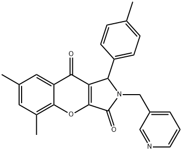 5,7-dimethyl-1-(4-methylphenyl)-2-(pyridin-3-ylmethyl)-1,2-dihydrochromeno[2,3-c]pyrrole-3,9-dione|