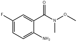 2-アミノ-5-フルオロ-N-メトキシ-N-メチルベンズアミド 化学構造式