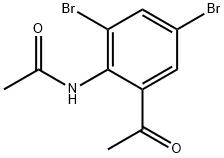 N-(2-acetyl-4,6-dibromophenyl)acetamide Struktur