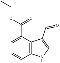 4-甲酸乙酯吲哚-3-甲醛,881179-23-3,结构式