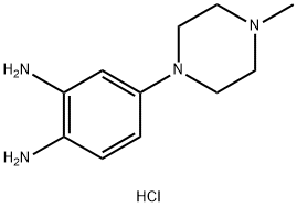 4-(4-甲基哌嗪-1-基)苯-1,2-二胺四盐酸盐, 881214-42-2, 结构式