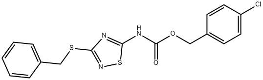 4-chlorobenzyl (3-(benzylthio)-1,2,4-thiadiazol-5-yl)carbamate Structure