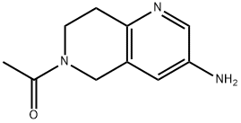 1-(3-胺基-7,8-二氢-1,6-萘啶-6(5H)-基)乙-1-酮, 881668-79-7, 结构式